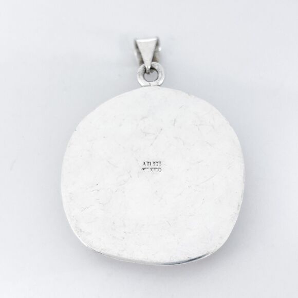 Vintage Mexico ATI Sterling Silver 925 Sand Dollar Pendant - Picture 4 of 7